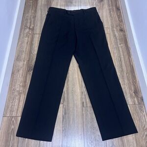 Alfani Mens Slim fit Dress Pants 34 / 32 Black Solid Stretch